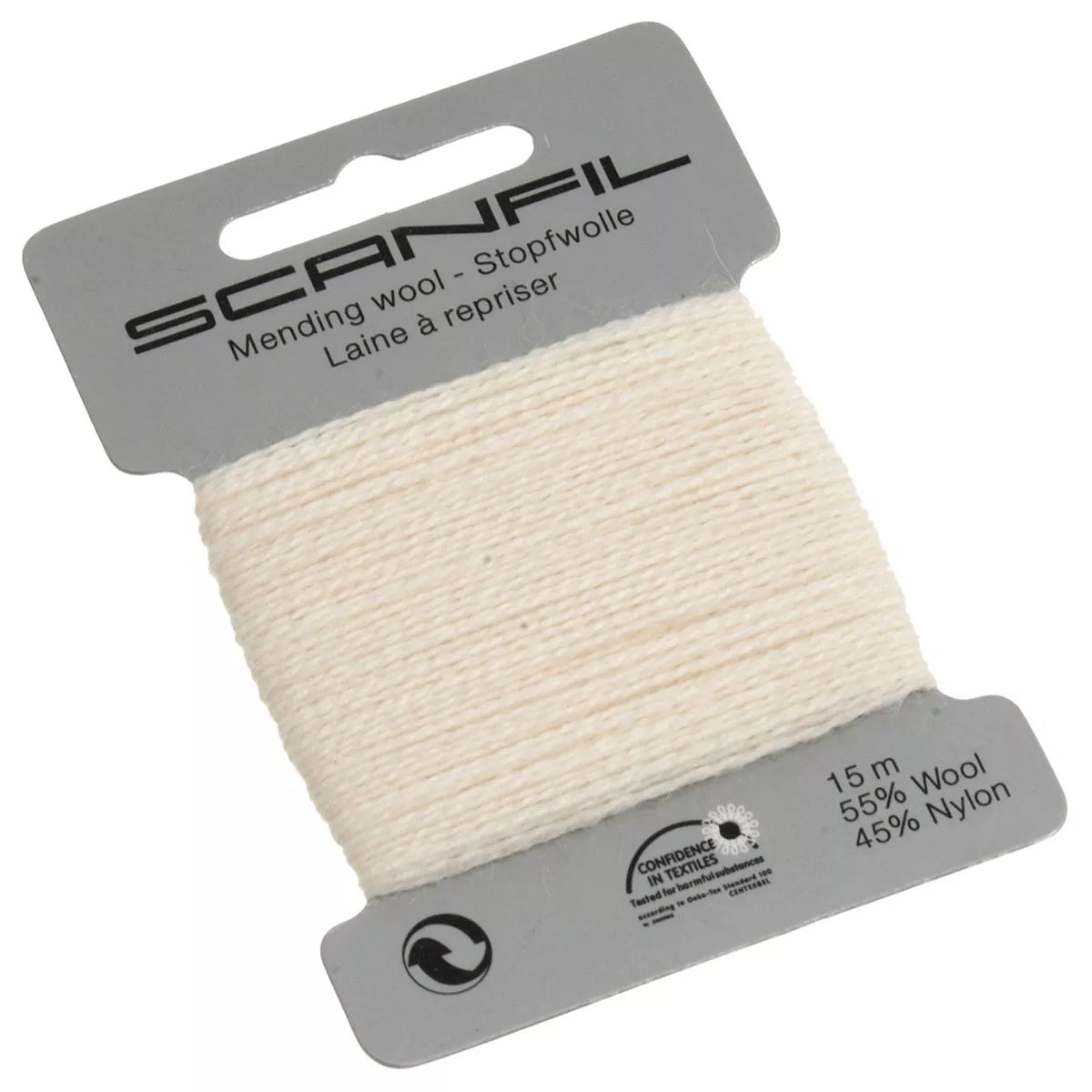 Scanfil mending wool 15m, wool nylon blend - British product