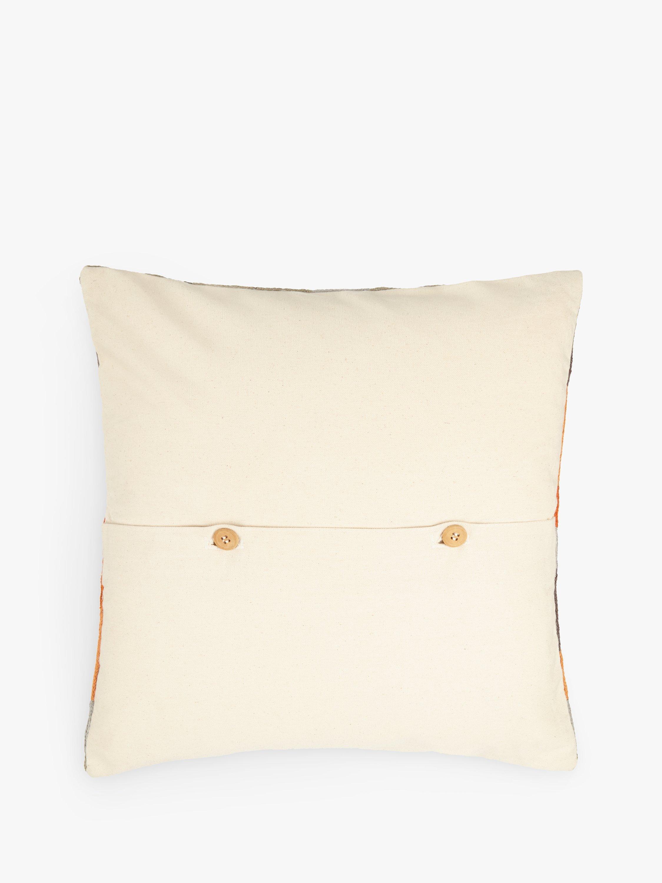 John Lewis cushion orange grey 45x45cm, imported from the UK