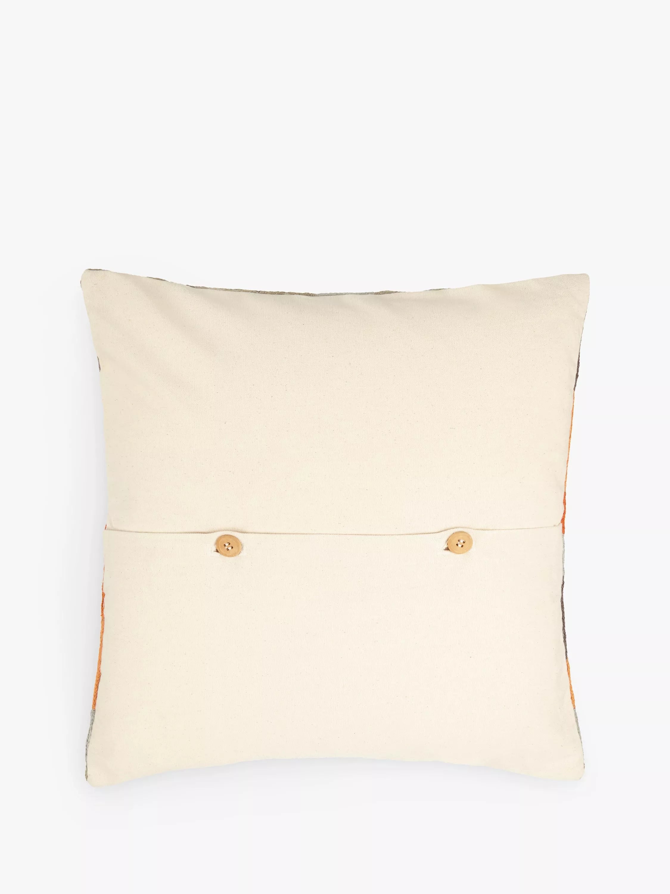 John Lewis cushion orange grey 45x45cm, imported from the UK