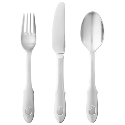 John Lewis Stainless Steel Children's Cutlery Set with Elephant Design - Acheter en ligne chez McGrocer