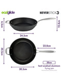 Eaziglide Neverstick3 Professional frying pan 30cm, imported from the UK