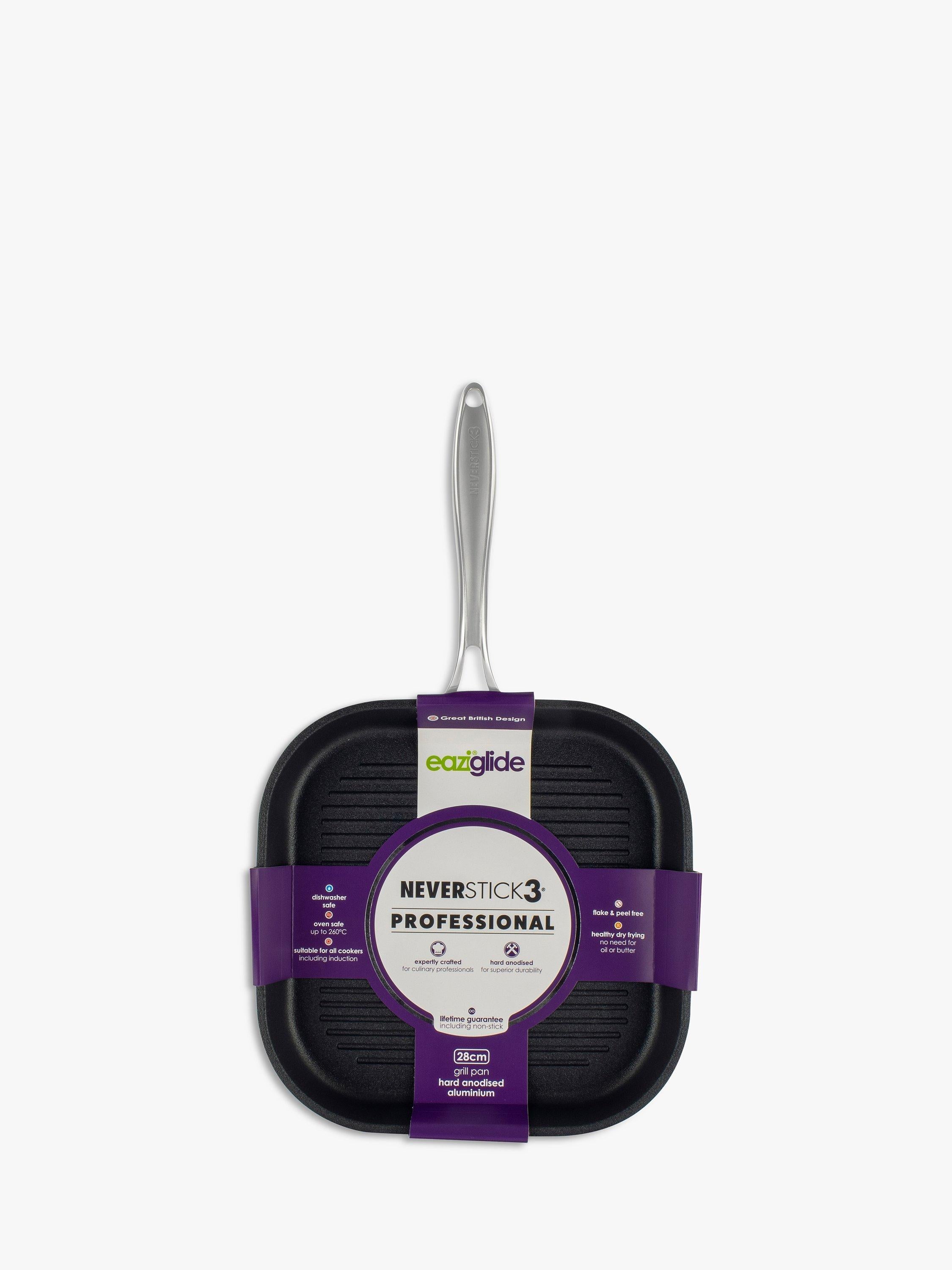 Eaziglide Neverstick3 Professional Non-Stick Grill Pan 28cm - British product
