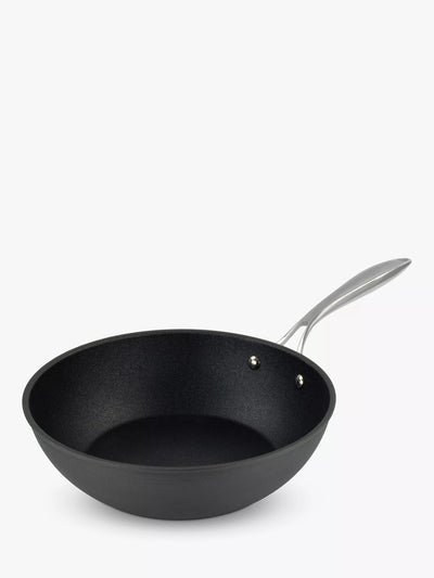 John Lewis Eaziglide Neverstick3 Professional Non-Stick Wok 28cm- Buy online at McGrocer