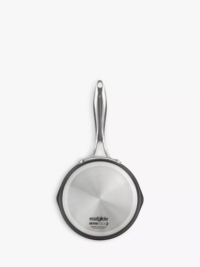 Eaziglide Neverstick3 Professional Non-Stick Milk Pan 16cm Diameter - British product