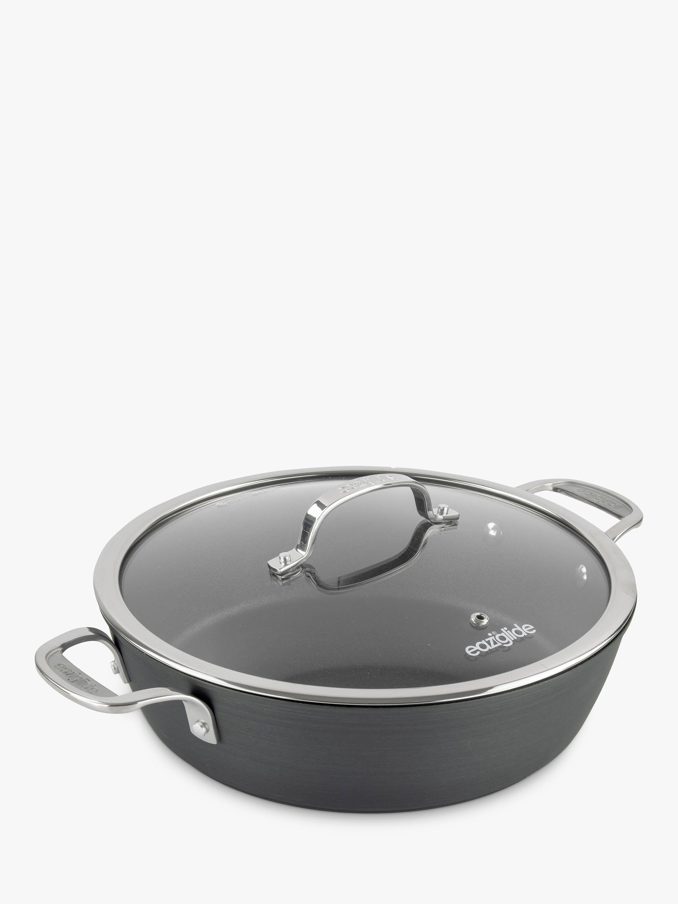 Eaziglide Neverstick3 Professional Non-Stick Shallow Casserole with Lid 28cm - British product