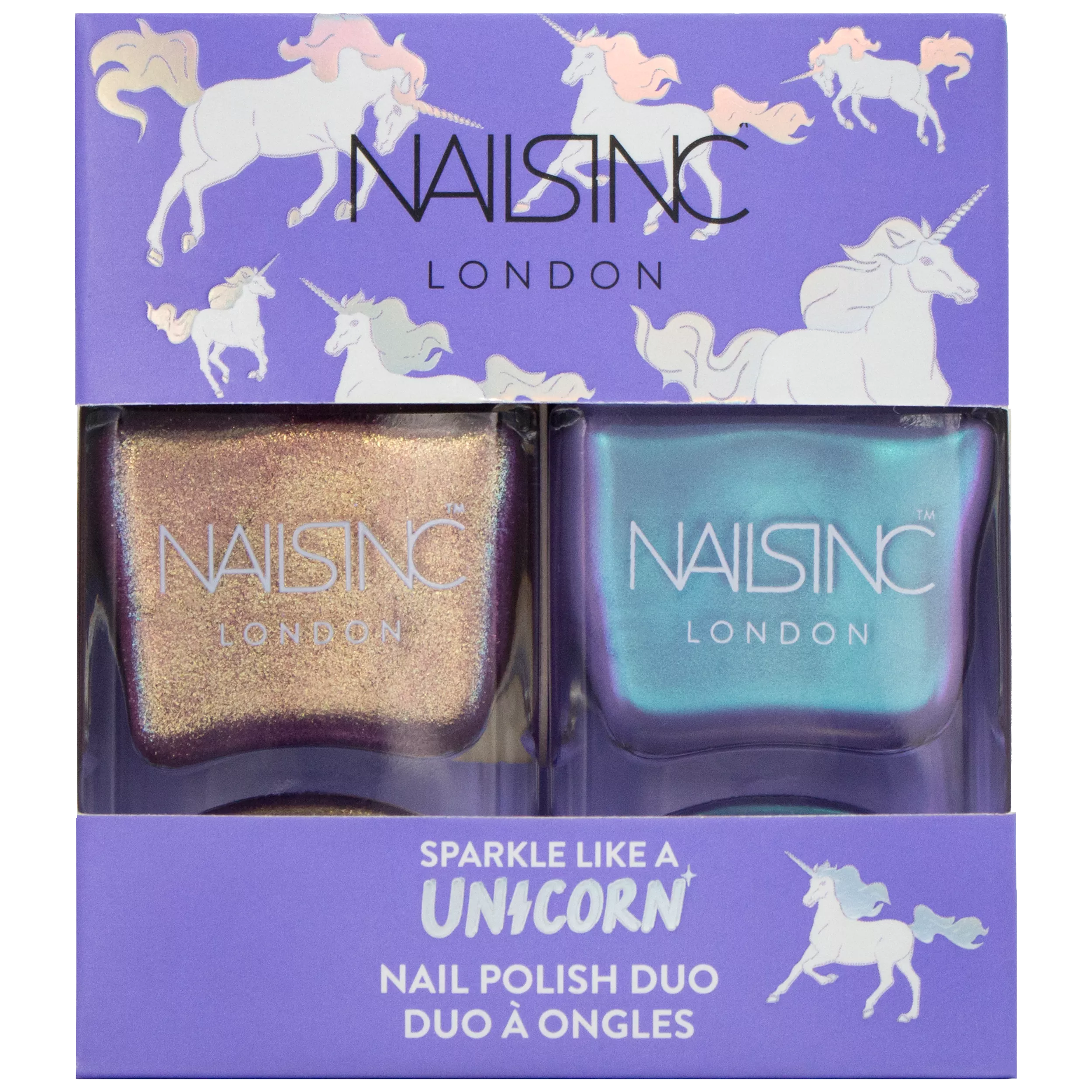 Nails Inc Nail Polish Duo 2 x 14ml, imported from the UK
