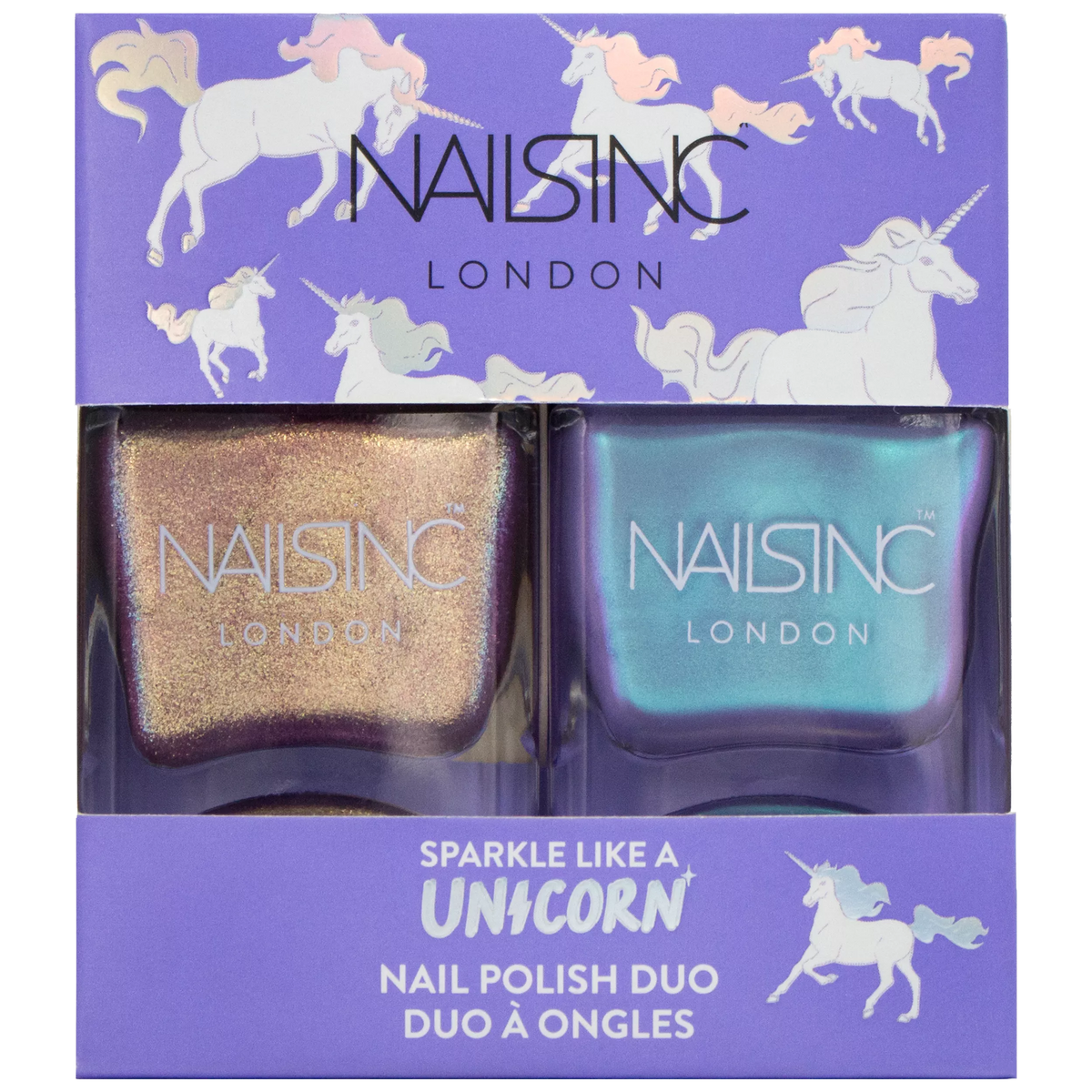 Nails Inc Nail Polish Duo 2 x 14ml, imported from the UK