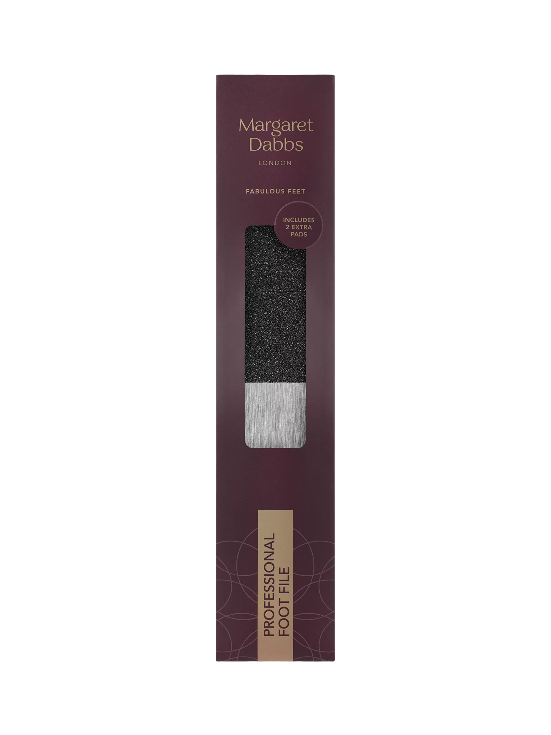 Margaret Dabbs foot file with replacement pads, British product
