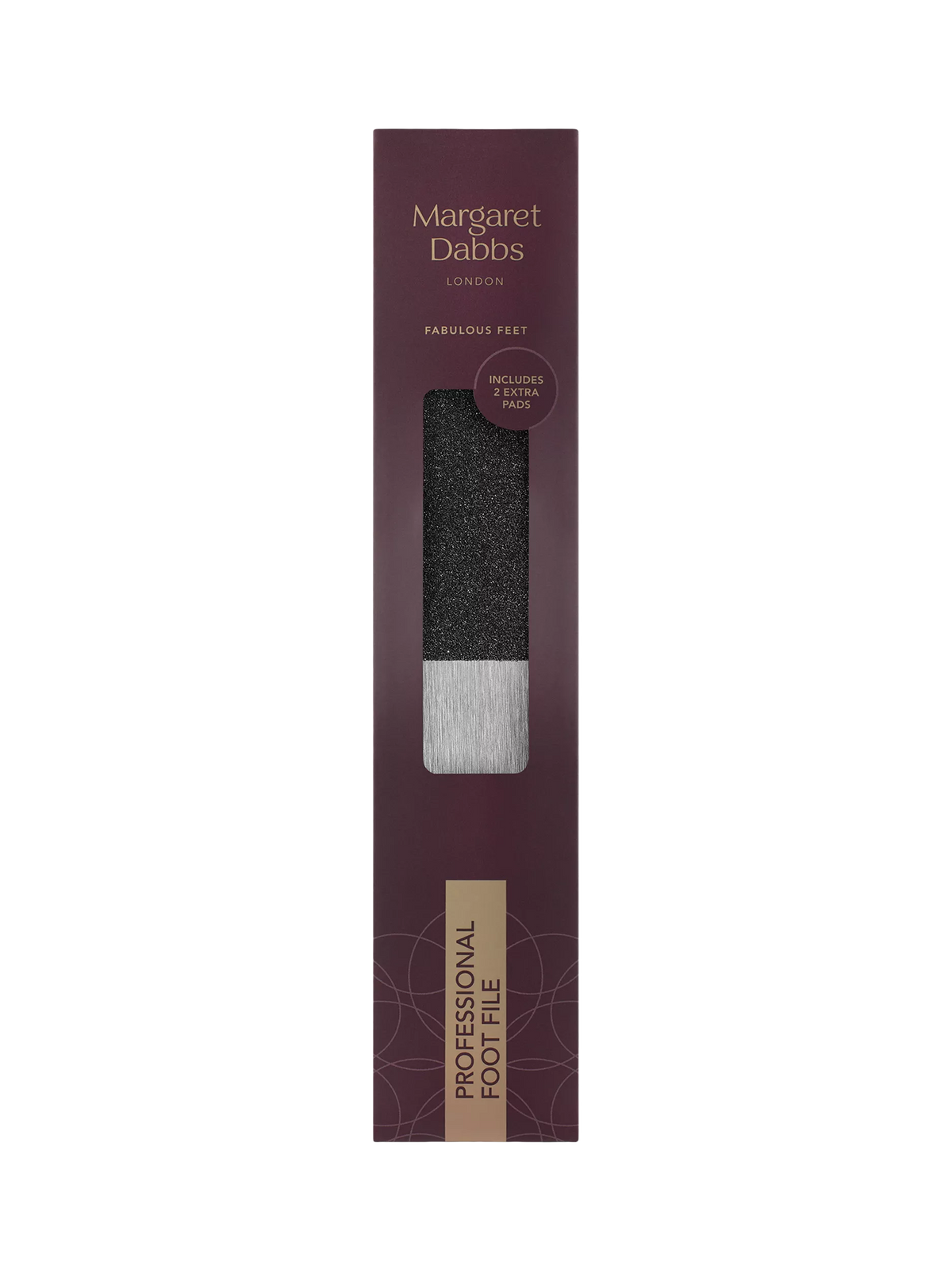Margaret Dabbs foot file with replacement pads, British product