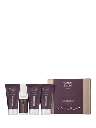 Travel Foot Care Kit with Hydrating Lotion, Soak, Oil, and Scrub