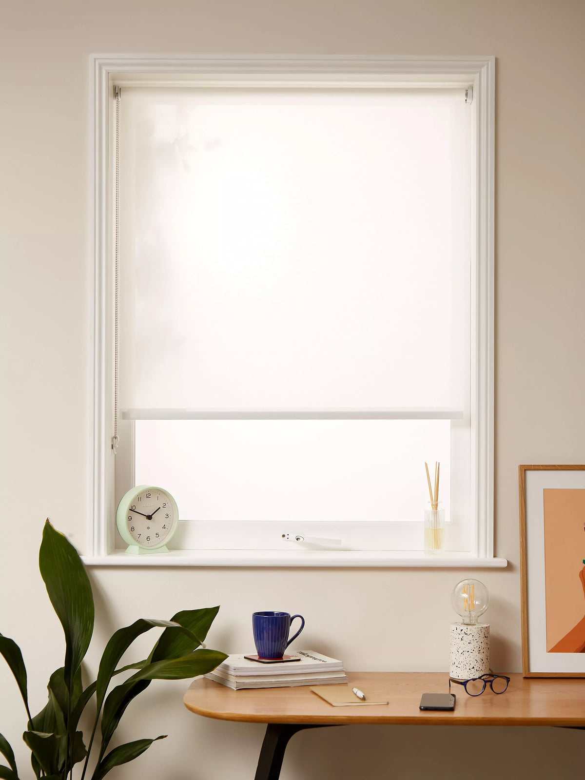 John Lewis sheer roller blind white 61x160cm - British product