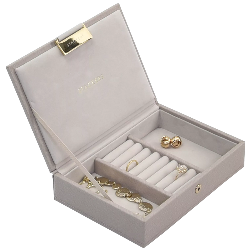 Stackers Mini Jewellery Box Lid - Pebble Grey