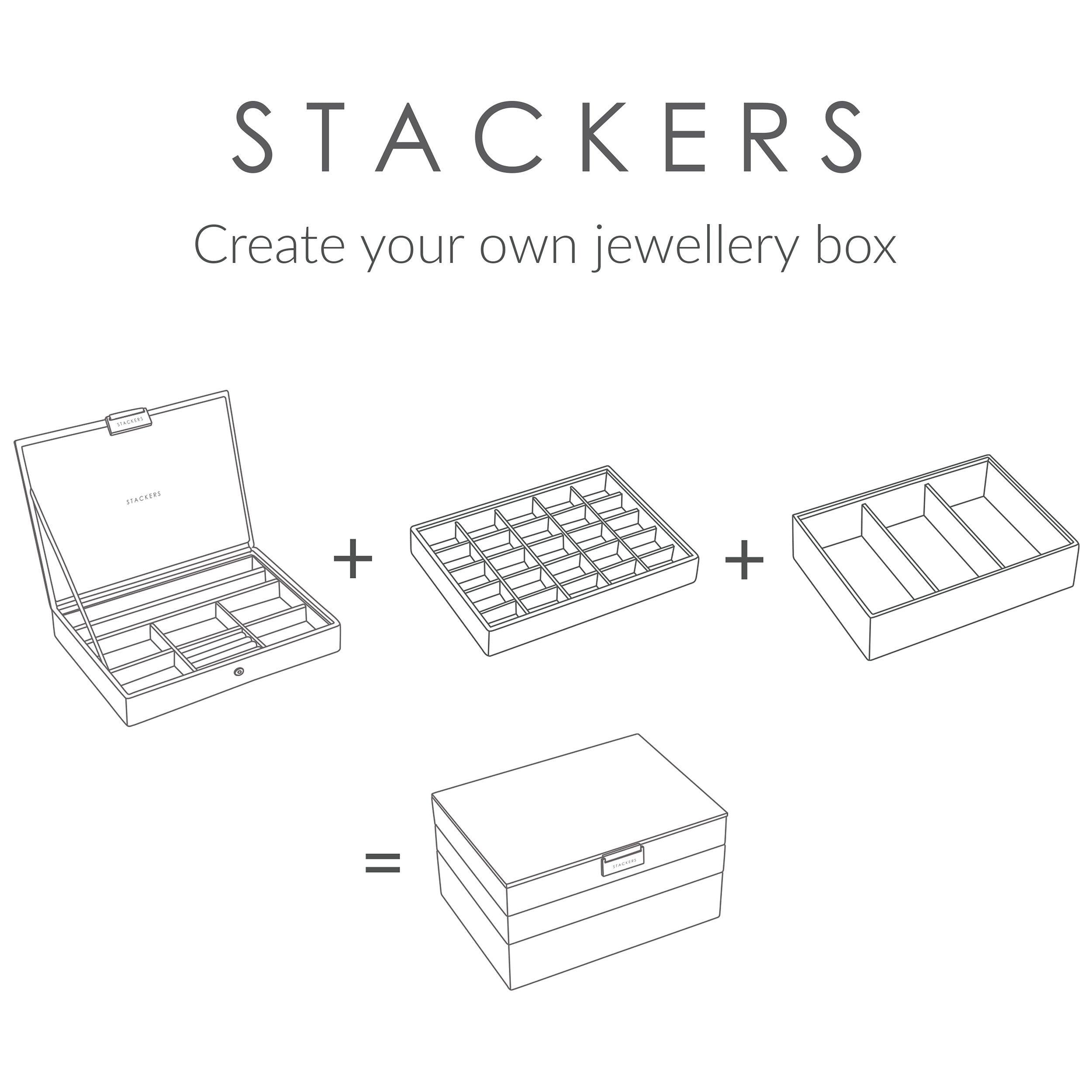 Stackers Pebble Grey watch and accessories storage tray (British brand)