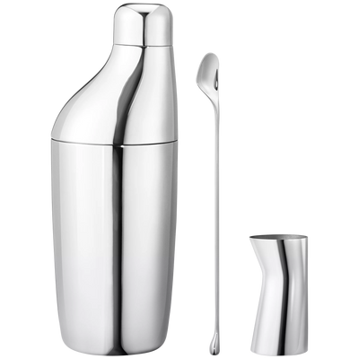 Georg Jensen Sky Cocktailshaker Røreskje og Jigger Gavesett