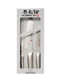 Global Ni stainless steel knife set 3 piece (British brand)