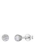 Jools by Jenny Brown cubic zirconia stud earrings 0.4cm, imported from the UK