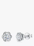 Jools by Jenny Brown cubic zirconia stud earrings silver (British brand)