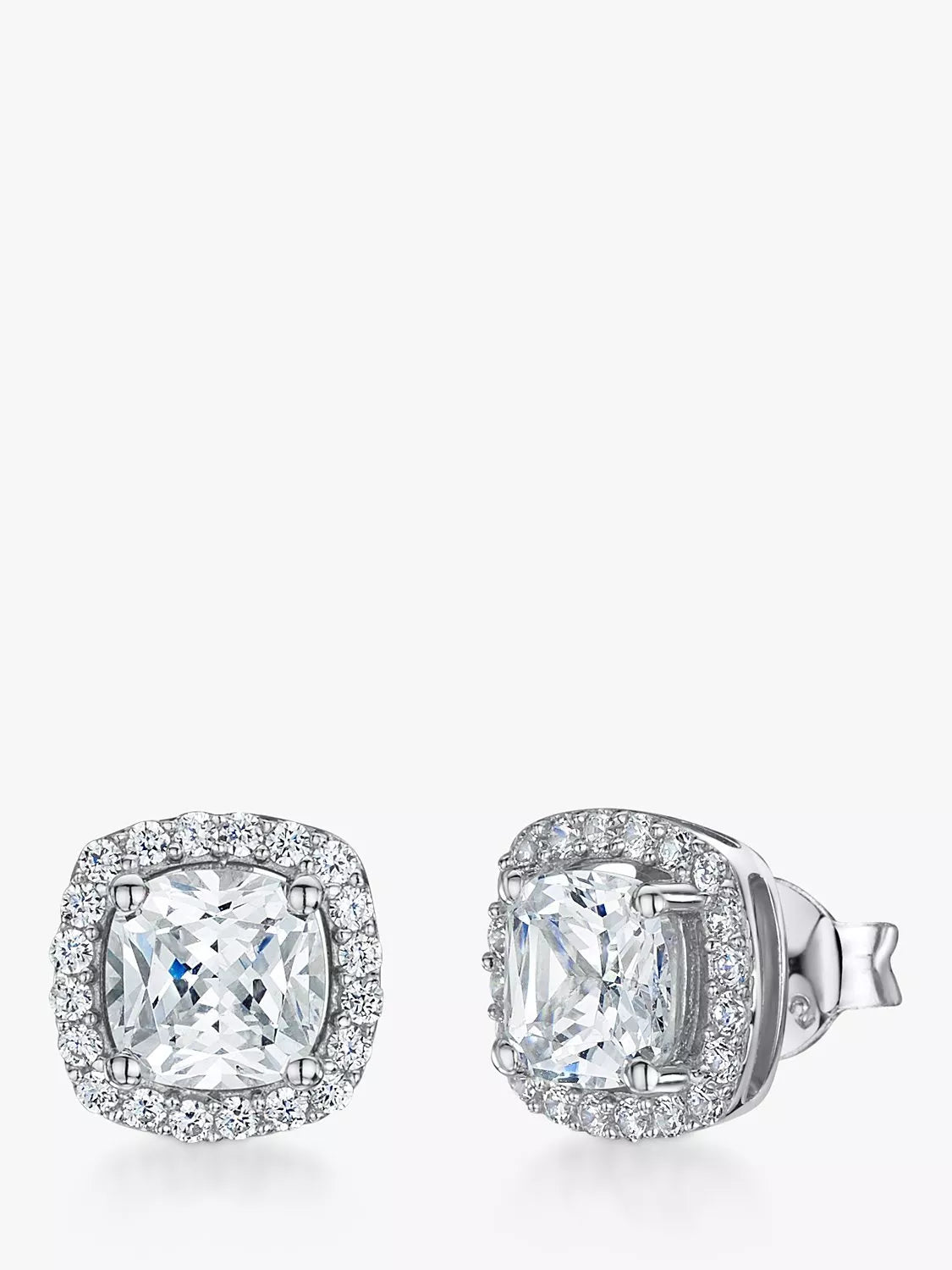 Jools by Jenny Brown Cubic Zirconia Cushion Stud Earrings