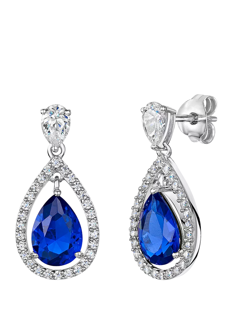 Jools by Jenny Brown cubic zirconia teardrop earrings, UK version