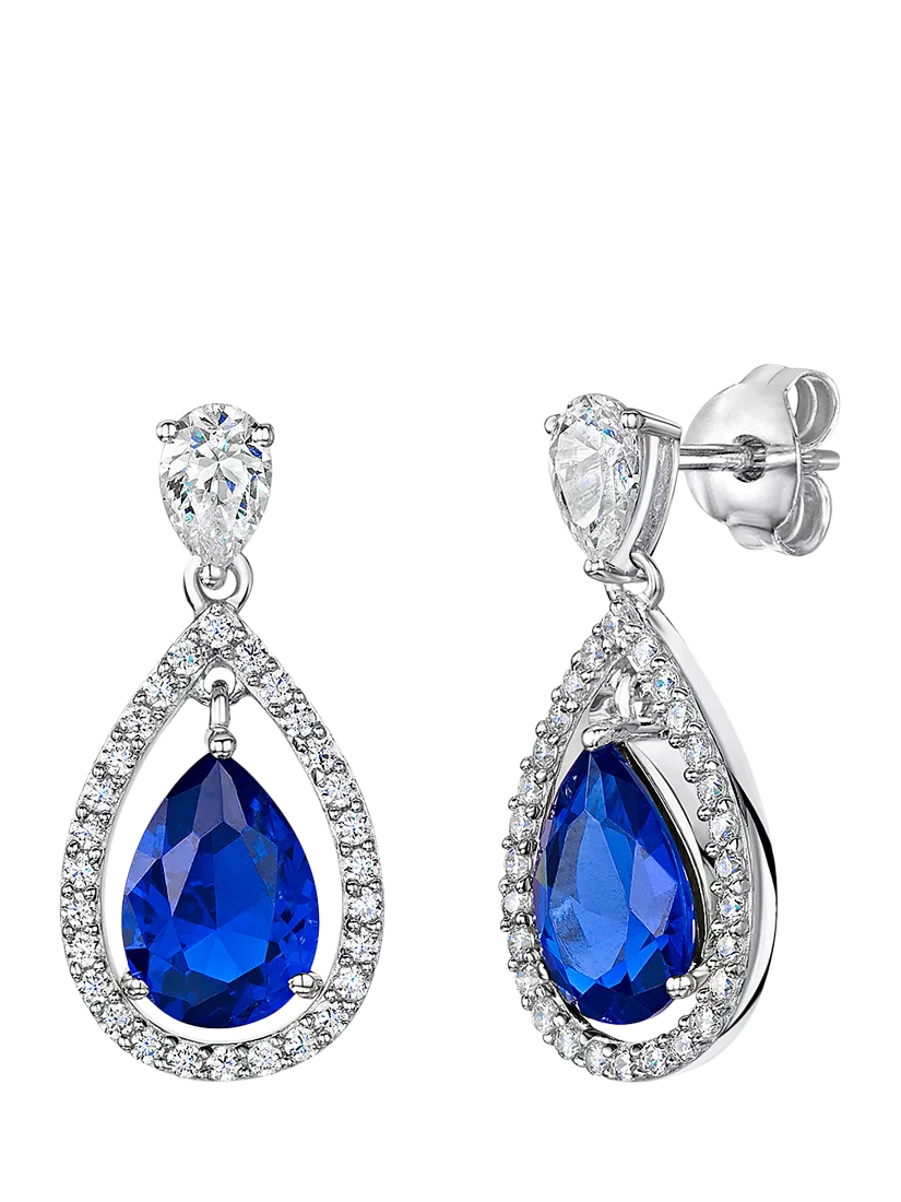 Jools by Jenny Brown cubic zirconia teardrop earrings, UK version