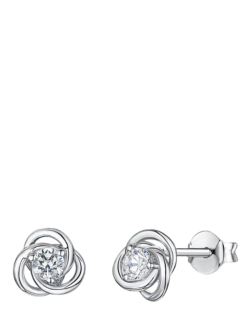 Jools by Jenny Brown cubic zirconia stud earrings sterling silver - British product