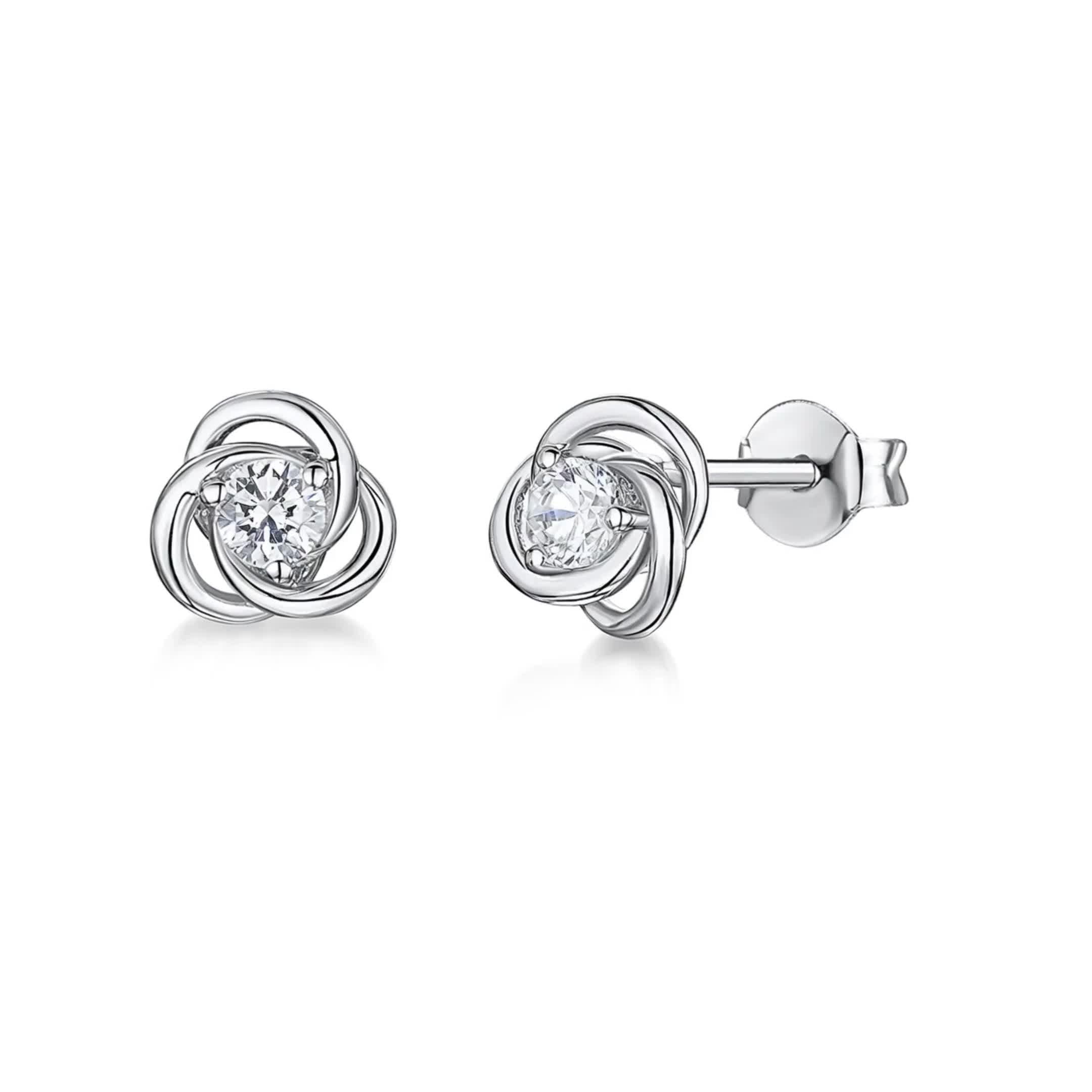 Jools by Jenny Brown cubic zirconia stud earrings sterling silver - British product
