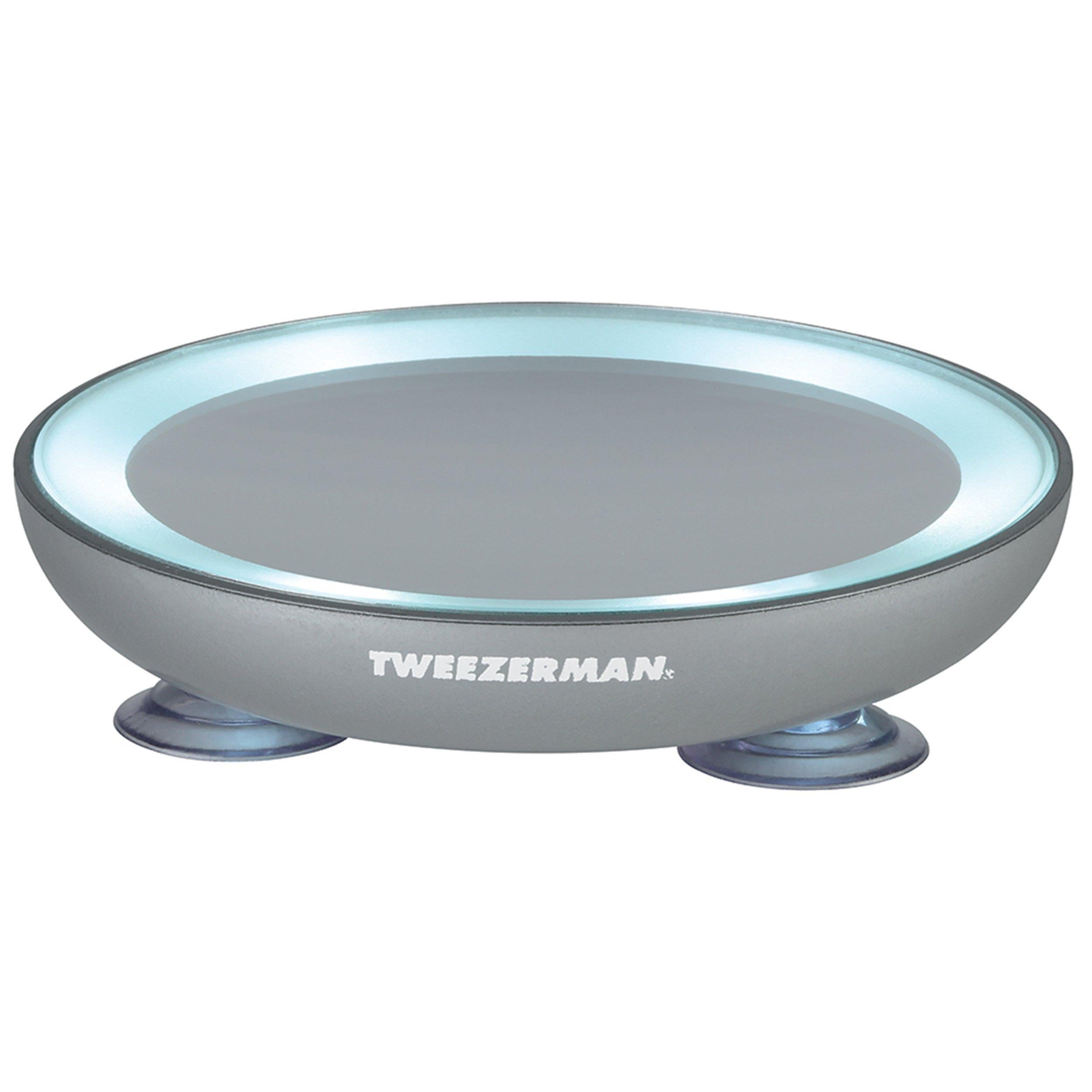 Tweezerman LED 15x magnifying mirror, imported from the UK