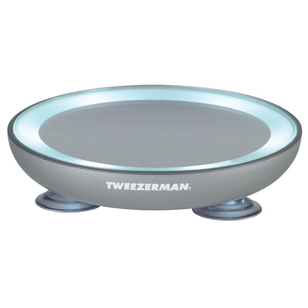 Tweezerman LED 15x magnifying mirror, imported from the UK