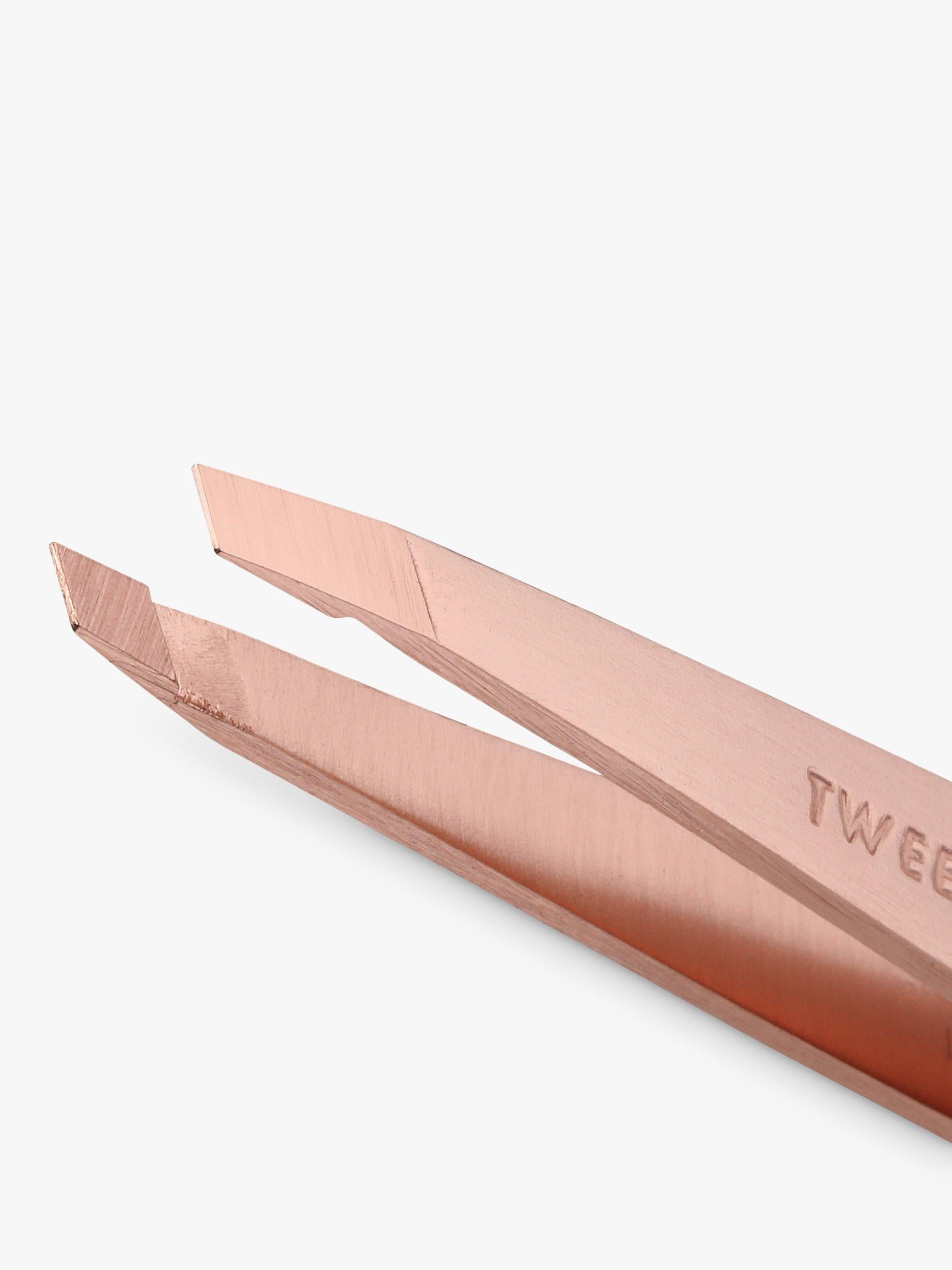 Tweezerman rose gold slant tweezers (British brand)
