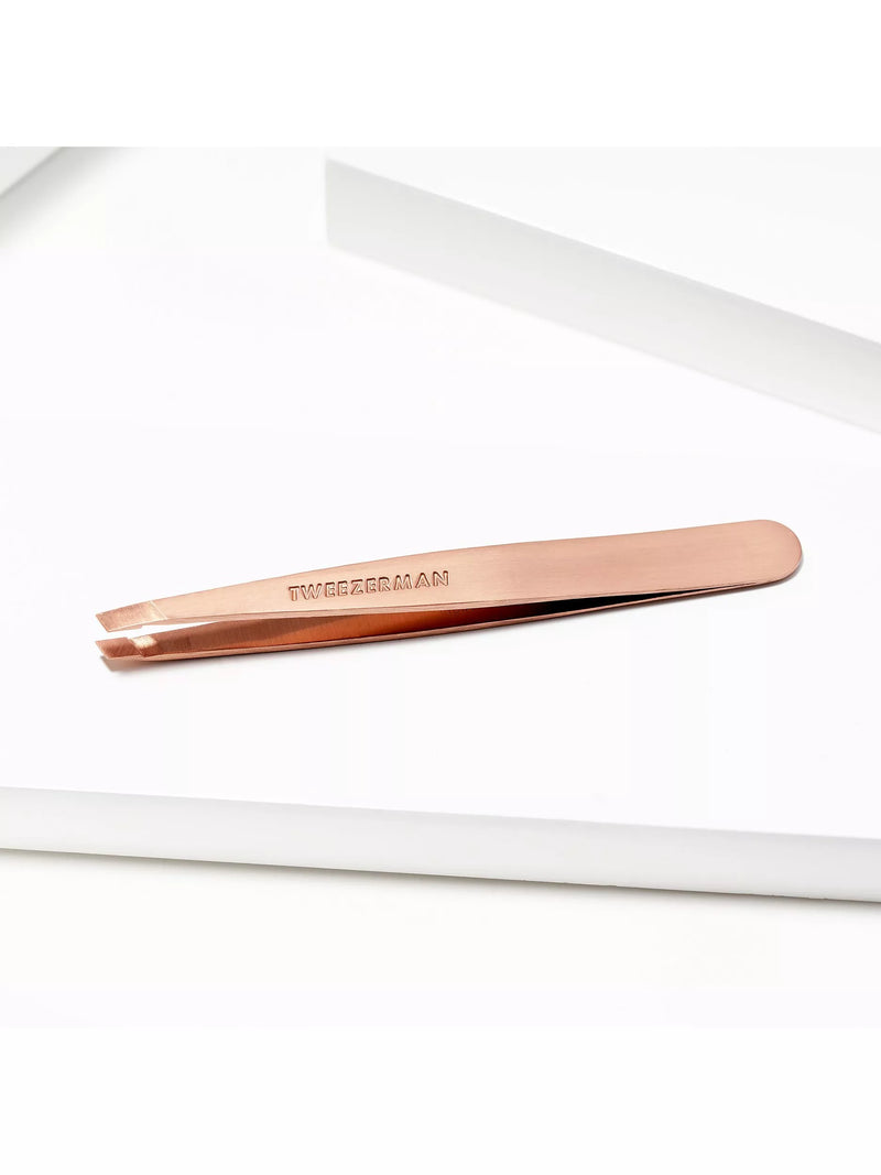Tweezerman rose gold slant tweezers (British brand)