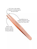 Tweezerman rose gold slant tweezers (British brand)