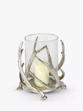 Culinary Concepts stag antler hurricane lamp silver, imported from the UK