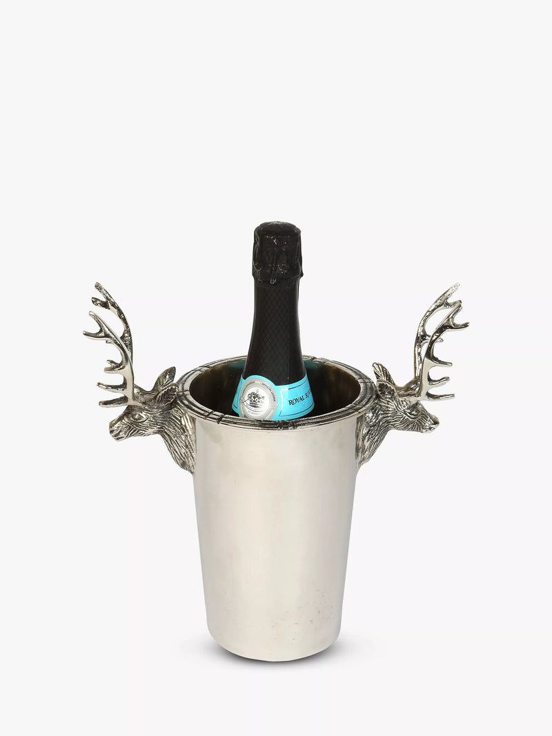 Culinary Concepts Stag Head Wine Cooler Silver - British product