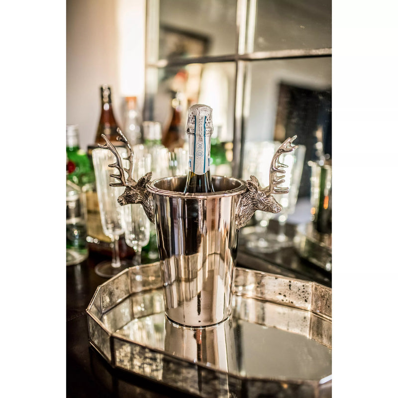 Culinary Concepts Stag Head Wine Cooler Silver - British product