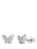 Jools by Jenny Brown butterfly stud earrings silver, imported from the UK
