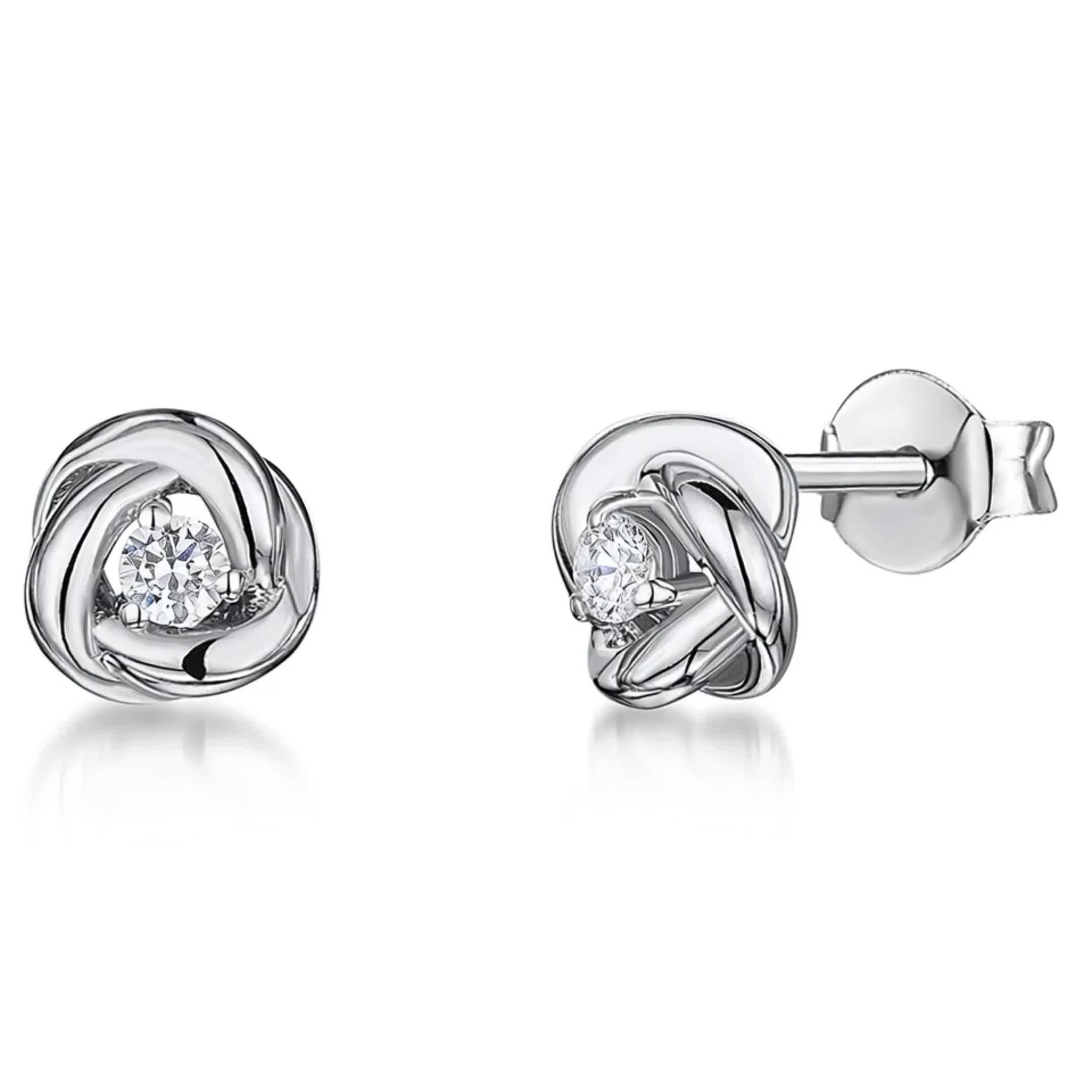 Jools by Jenny Brown cubic zirconia cross stud earrings, UK version