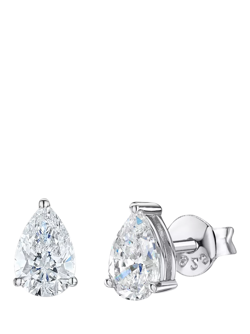 Jools by Jenny Brown silver cubic zirconia stud earrings, UK version