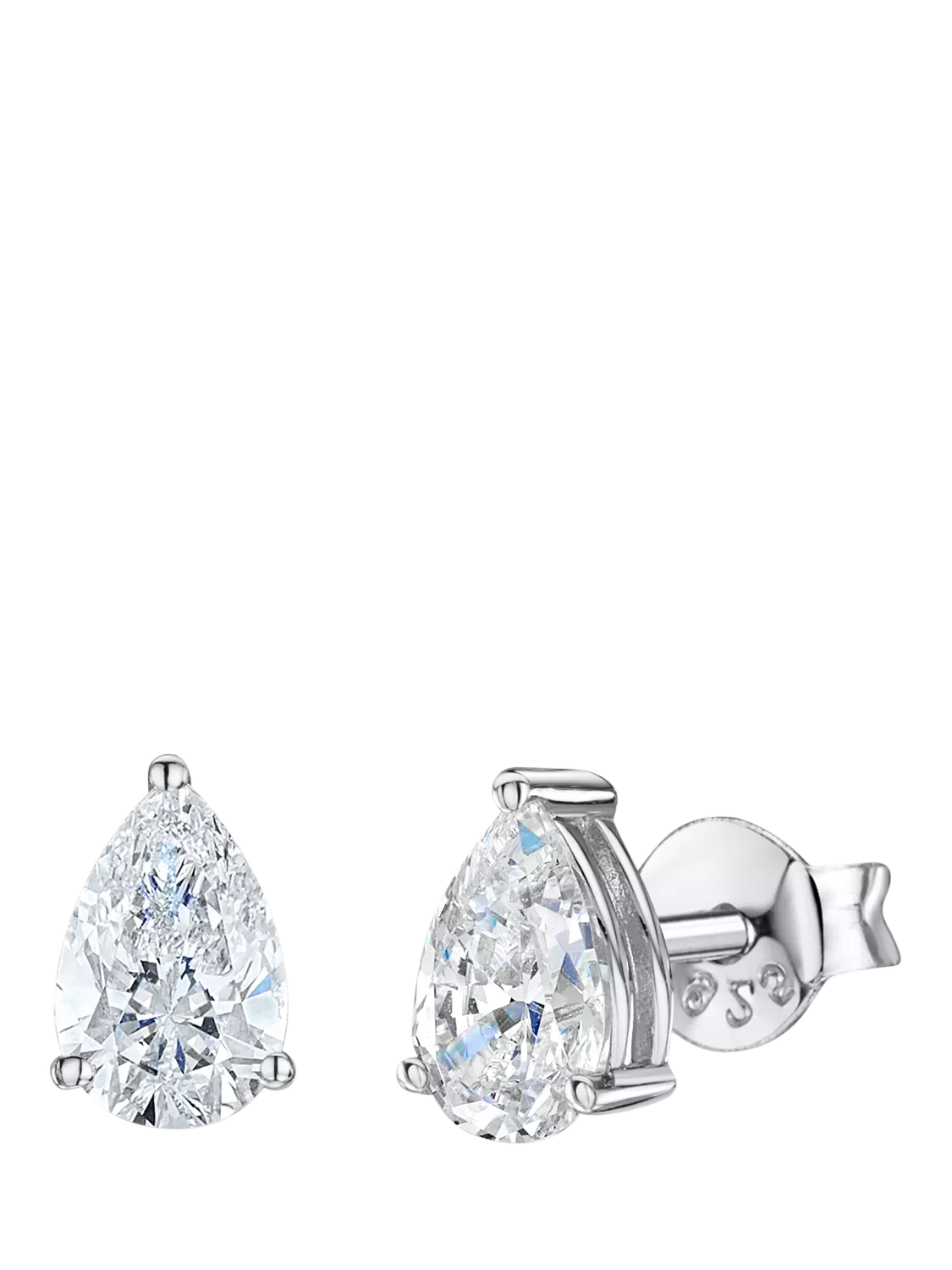 Jools by Jenny Brown silver cubic zirconia stud earrings, UK version