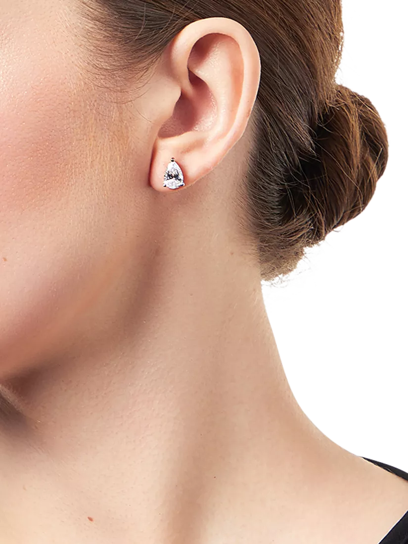 Jools by Jenny Brown silver cubic zirconia stud earrings, UK version