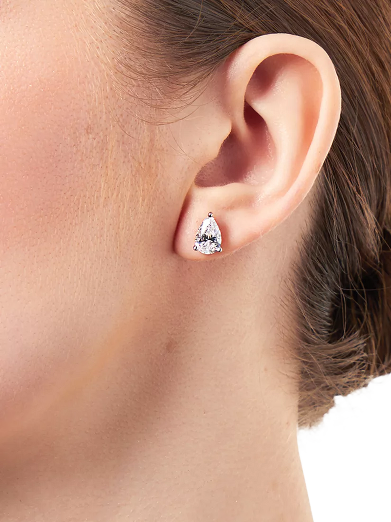 Jools by Jenny Brown silver cubic zirconia stud earrings, UK version