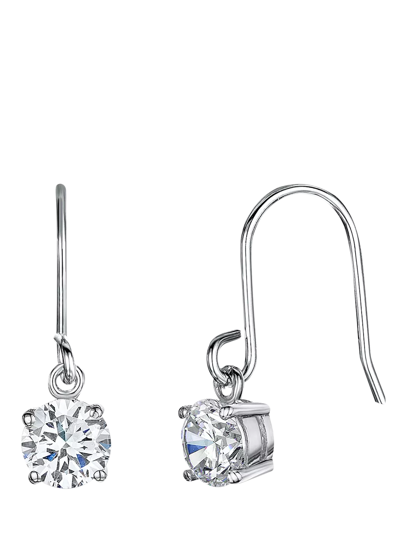 Jools by Jenny Brown drop earrings sterling silver cubic zirconia - British product
