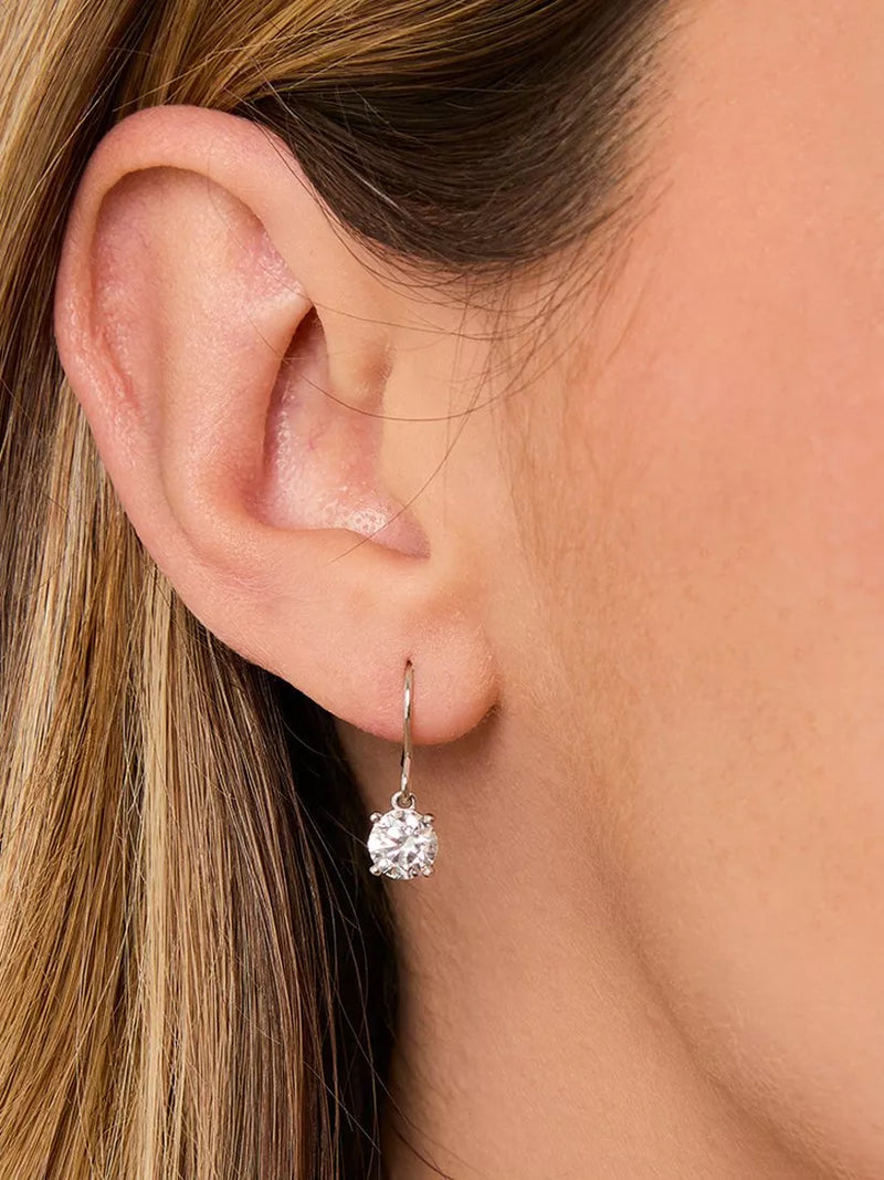 Jools by Jenny Brown drop earrings sterling silver cubic zirconia - British product