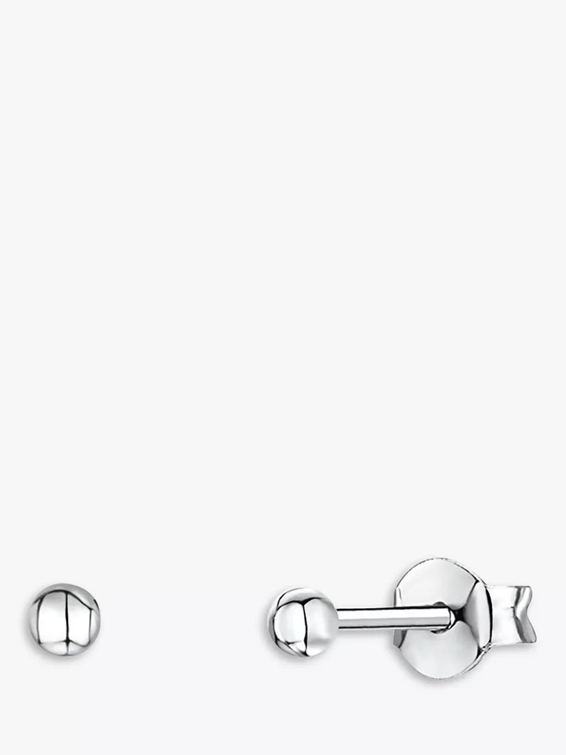 Jools by Jenny Brown silver ball stud earrings - British product