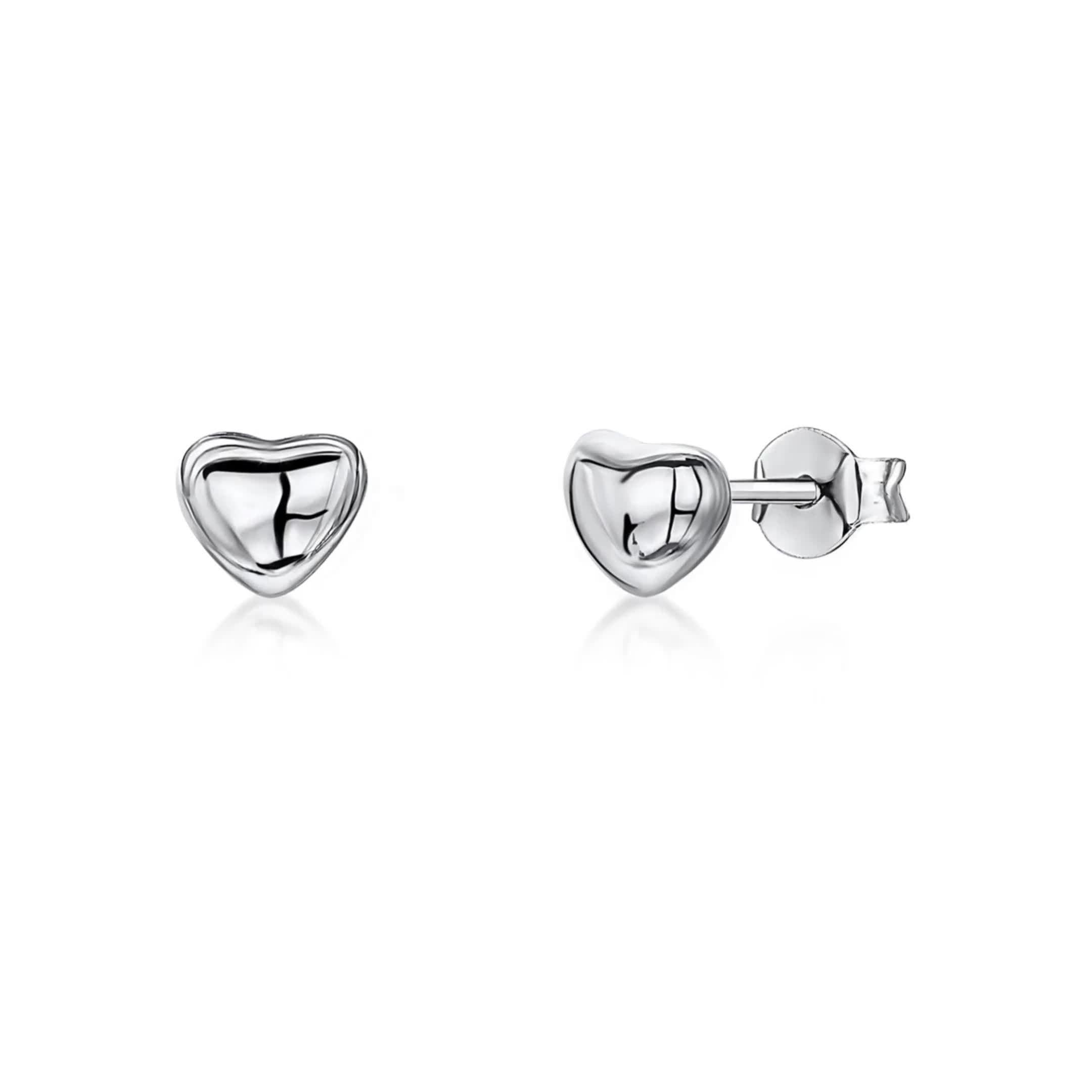 Jools by Jenny Brown heart stud earrings 6mm, UK version