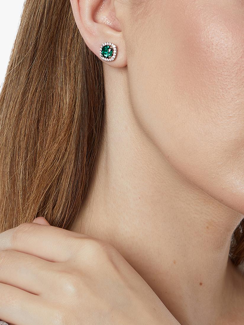 Jools by Jenny Brown cubic zirconia cushion stud earrings, imported from the UK