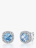 Jools by Jenny Brown Cubic Zirconia Cushion Stud Earrings