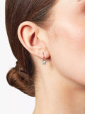 Jools by Jenny Brown cubic zirconia single drop earrings silver (British brand)