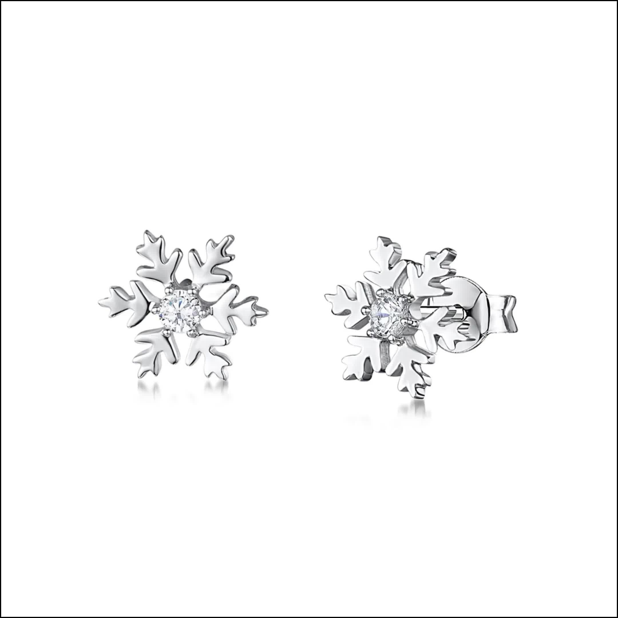 Jools by Jenny Brown snowflake stud earrings, imported from the UK