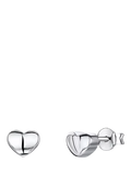 Jools by Jenny Brown polished heart stud earrings sterling silver (British brand)