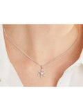 Jools by Jenny Brown cubic zirconia snowflake necklace - British brand